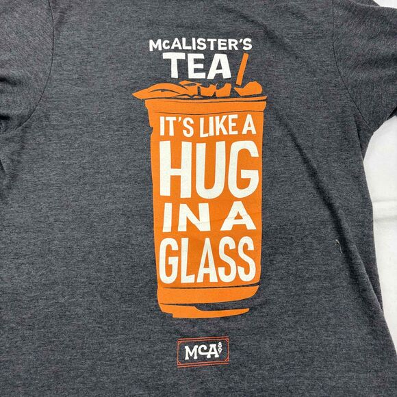 McAlisters Deli Sweet Iced Tea Unisex T-Shirt Gray Graphic Print Short Sleeve S - Picture 4 of 8